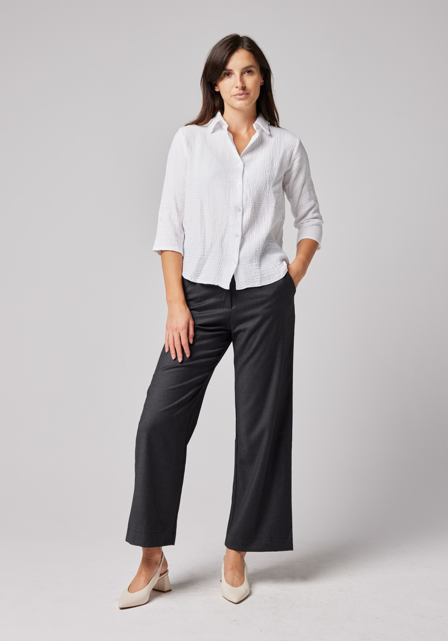 Szare spodnie o luźnym kroju 5083