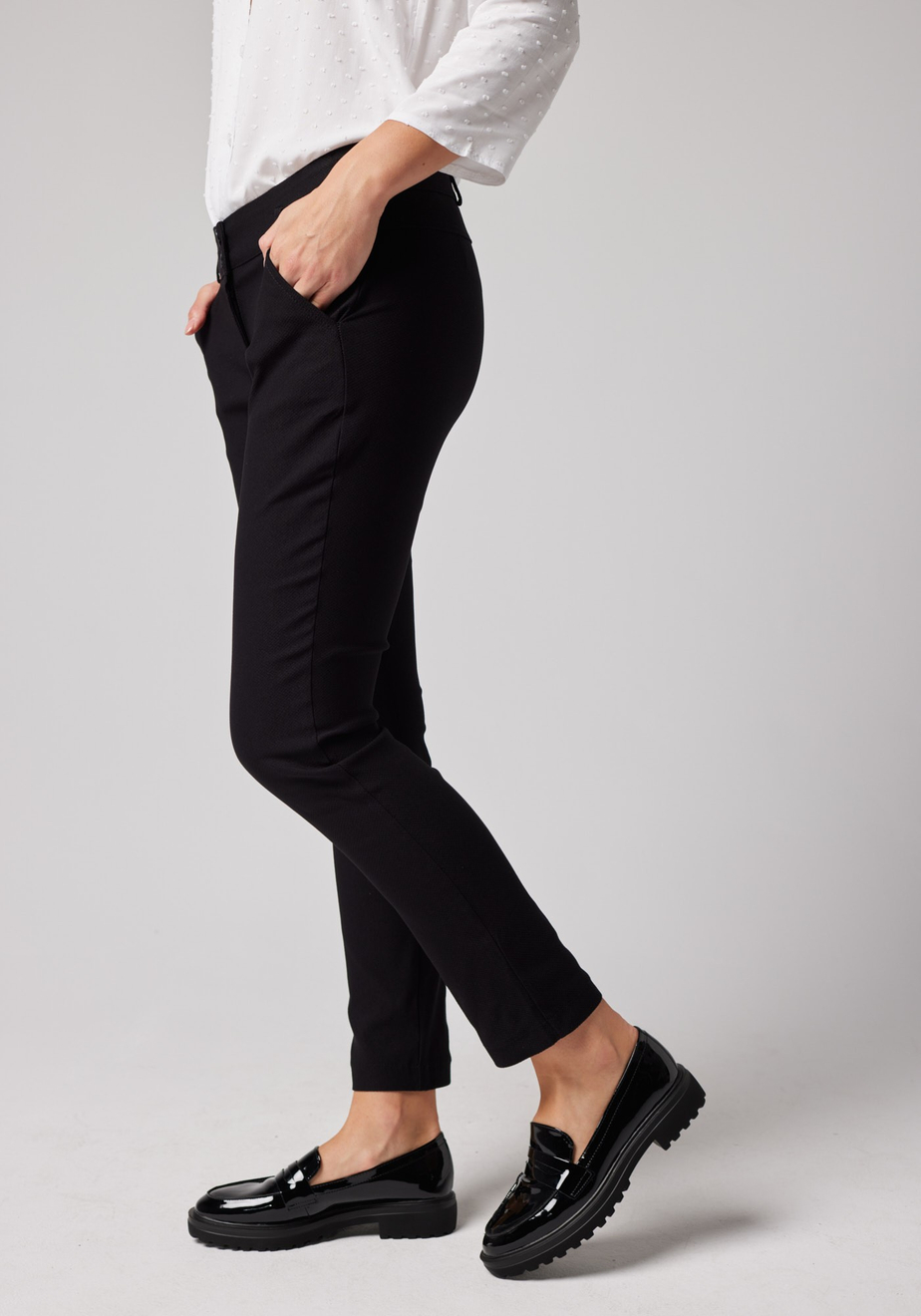 Wiskozowe czarne spodnie 5077