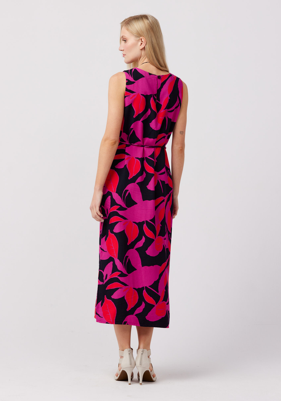 Wiązana sukienka midi 1128