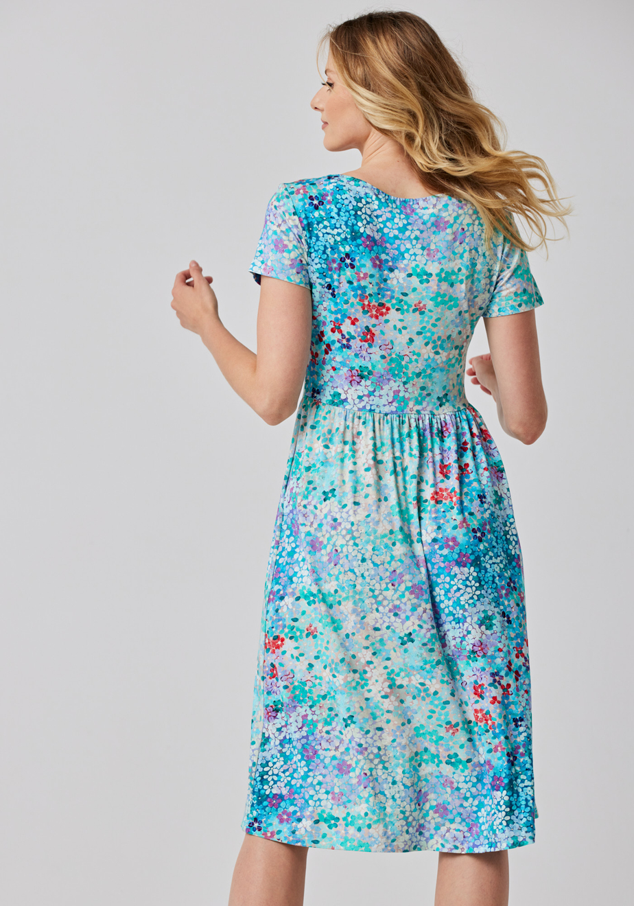 Błękitno-miętowa sukienka 1487