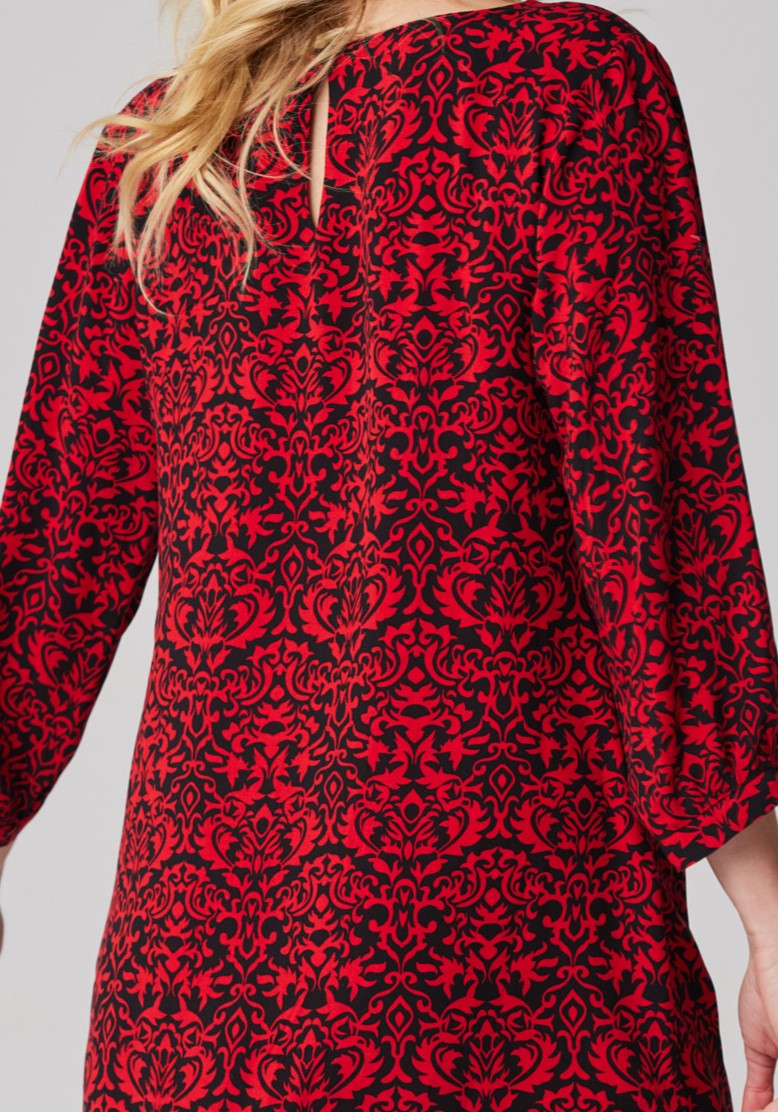Czarno-czerwona sukienka 1143