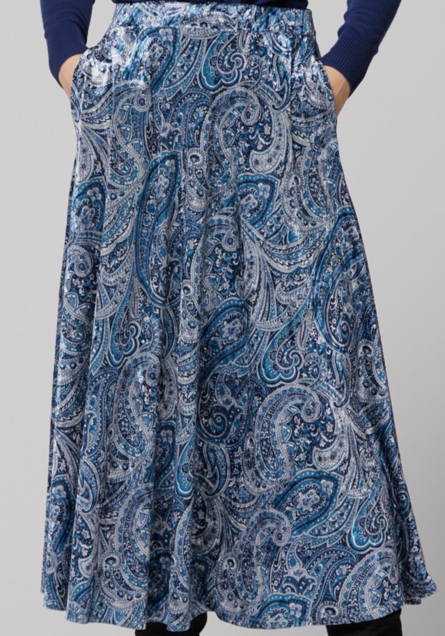 Welurowa spódnica paisley 2023