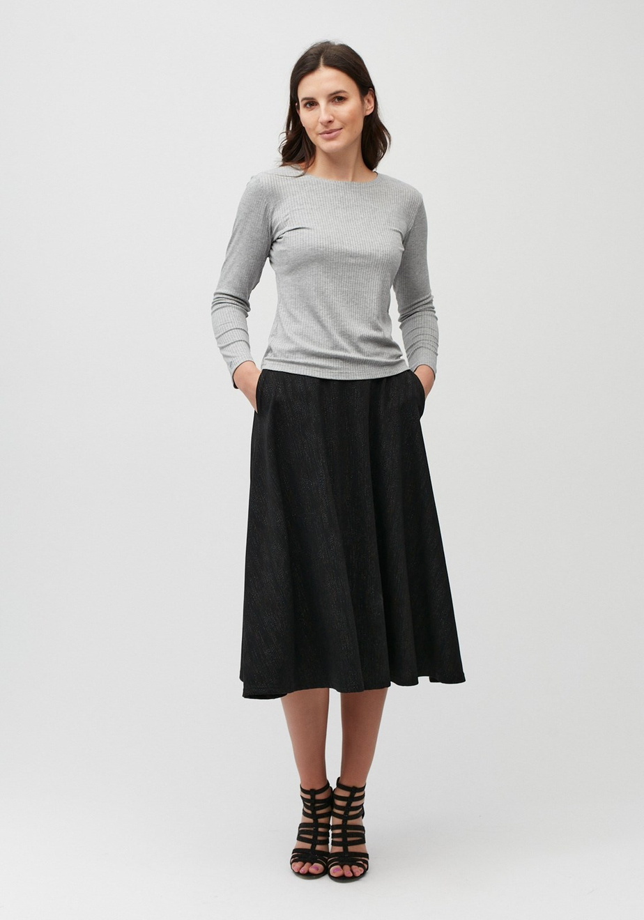 Prążkowana szara bluzka 3196