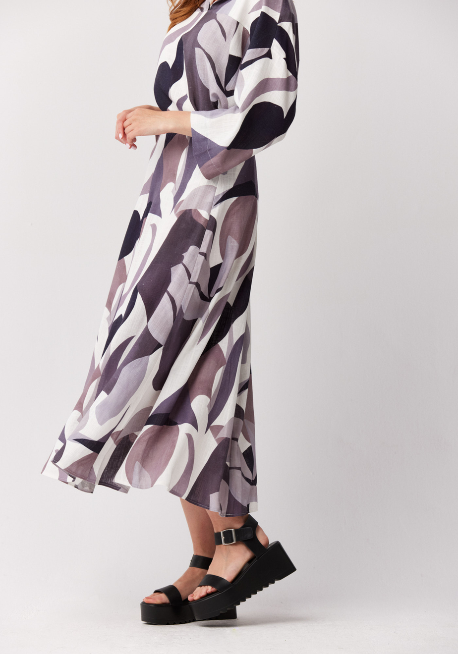 Midi spódnica w szarych odcieniach 2120