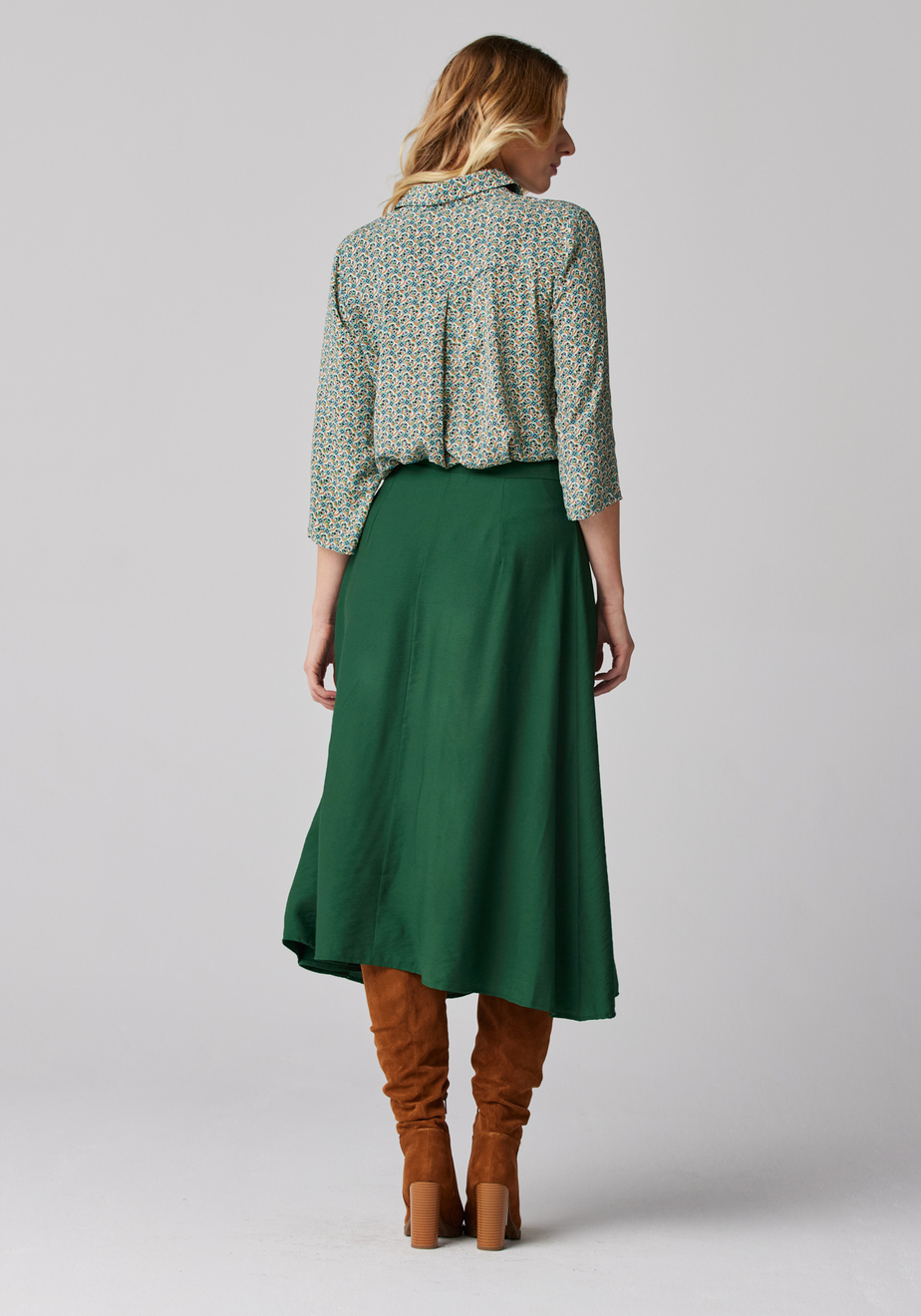 Zielona wiązana spódnica 2042