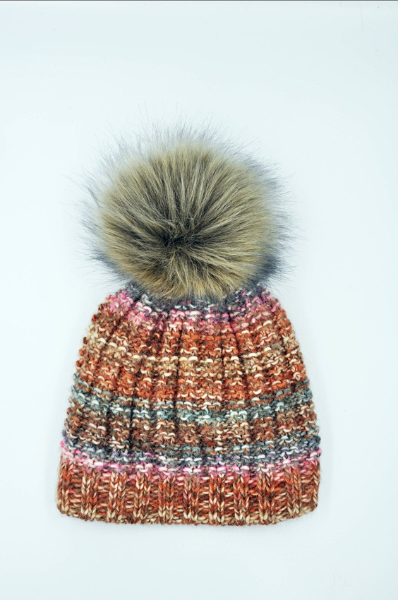 Ciepła pastelowa czapka 9081