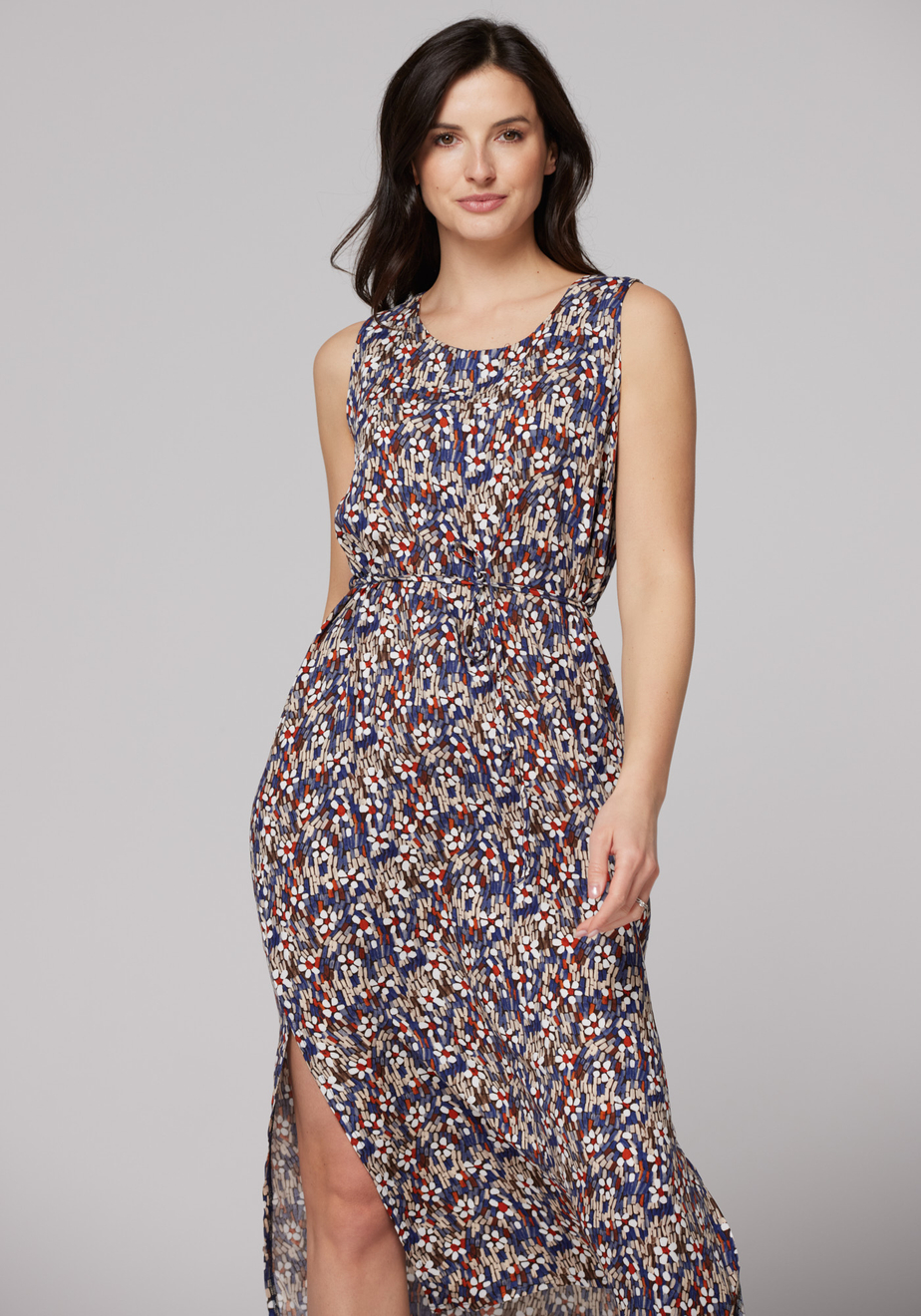 Długa prosta sukienka bez rękawów 1124