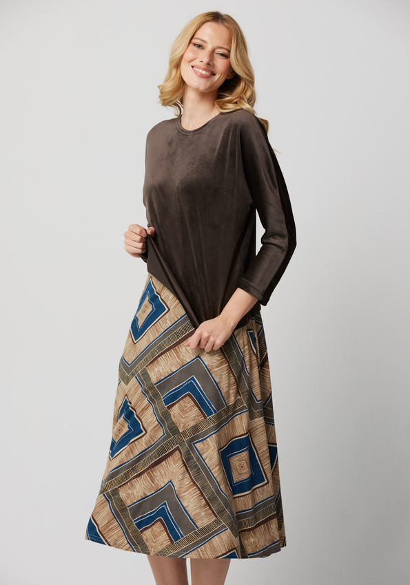 Spódnica w geometryczny wzór 2158