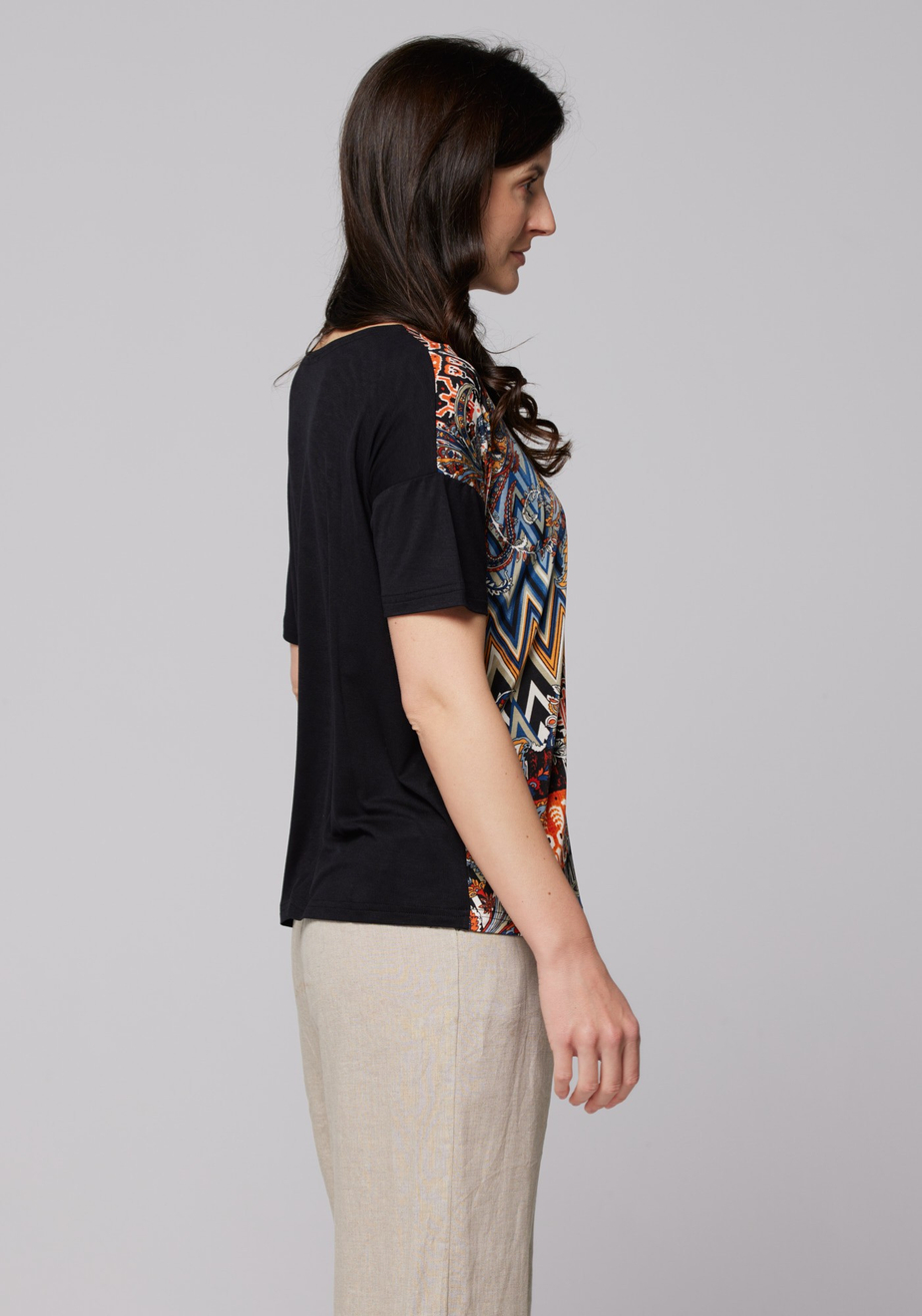 Kolorowa bluzka z gładkim tyłem 3074