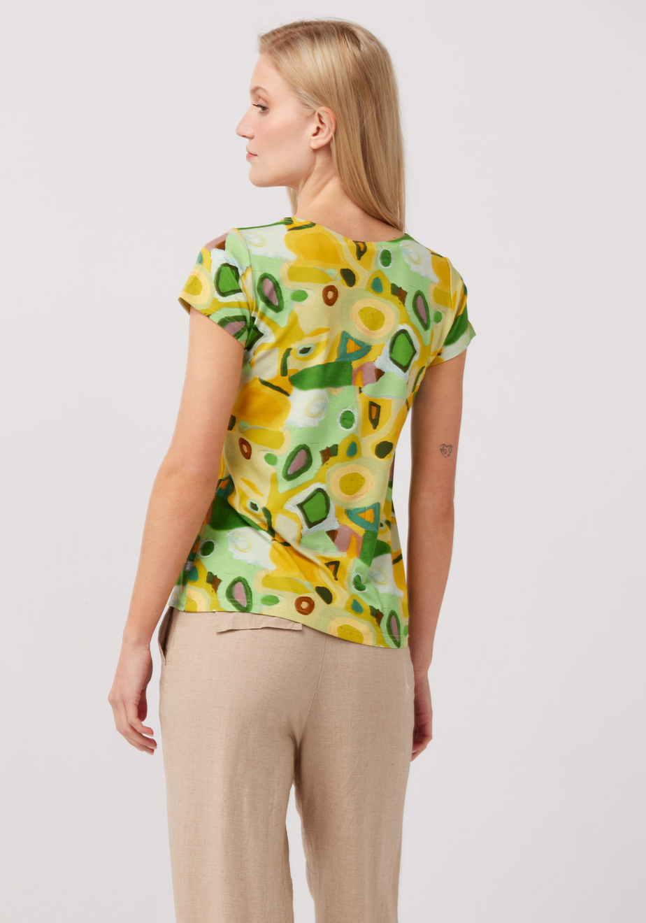 Zielono-żółty t-shirt 3273