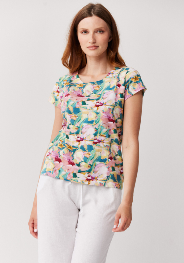 Bluzka w pastelowe kwiaty 3432