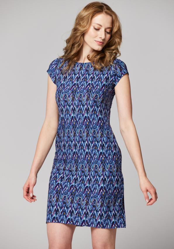 Dopasowana sukienka w zygzaki 1275