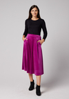 Fuksjowa welurowa spódnica 2030