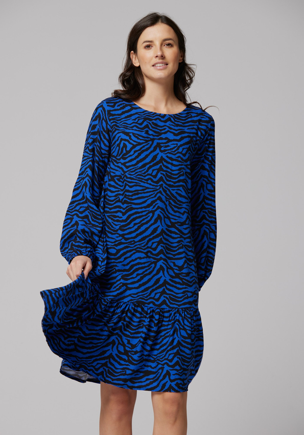 Trapezowa sukienka w zebrę 1811