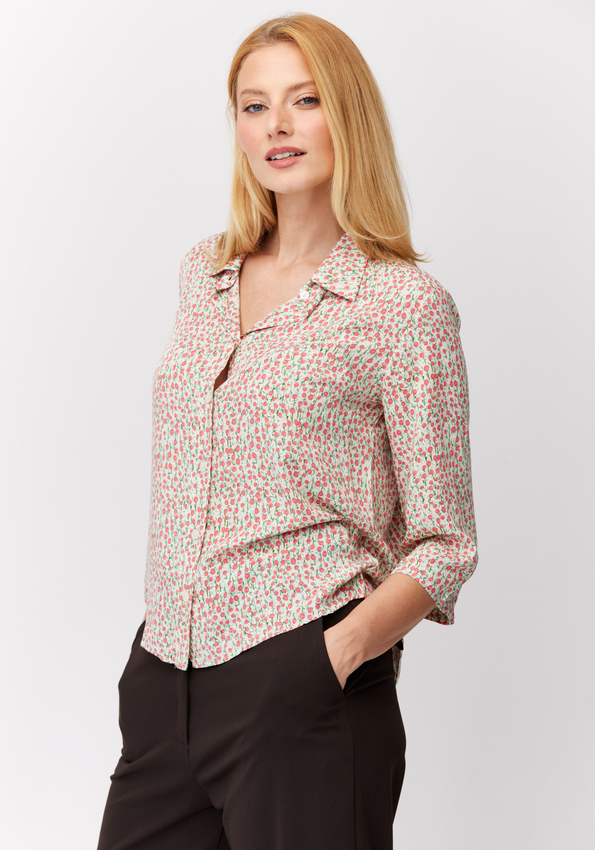 Koszula w drobne kwiatki 3014