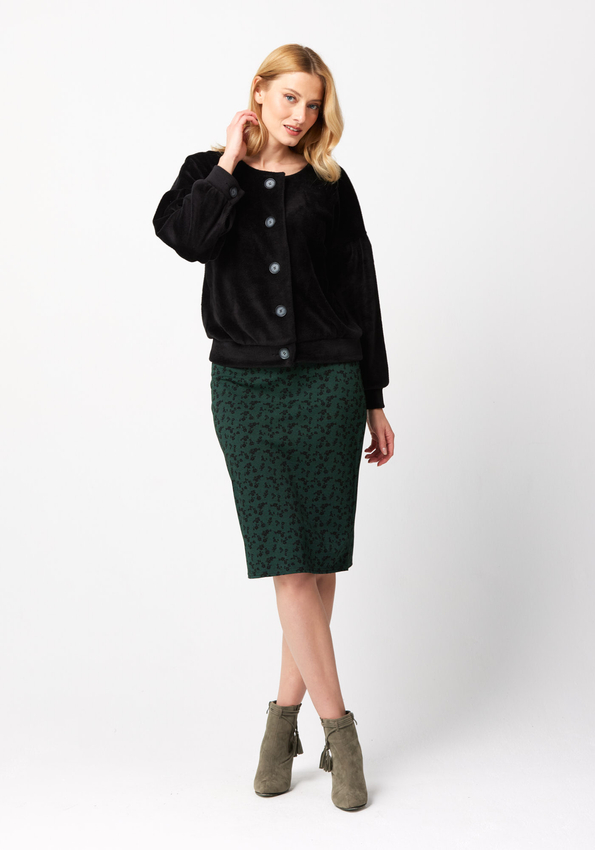 Ołówkowa zielona spódnica 2028