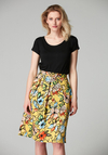 Żółta spódnica w kwiaty 2043