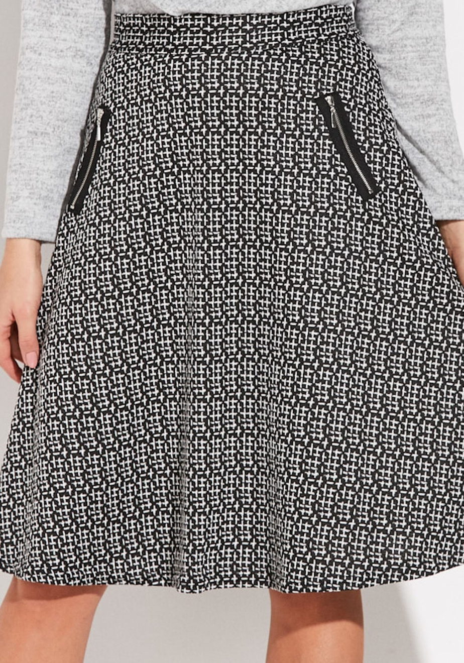 Rozkloszowana Spódnica w pepitkę 2097