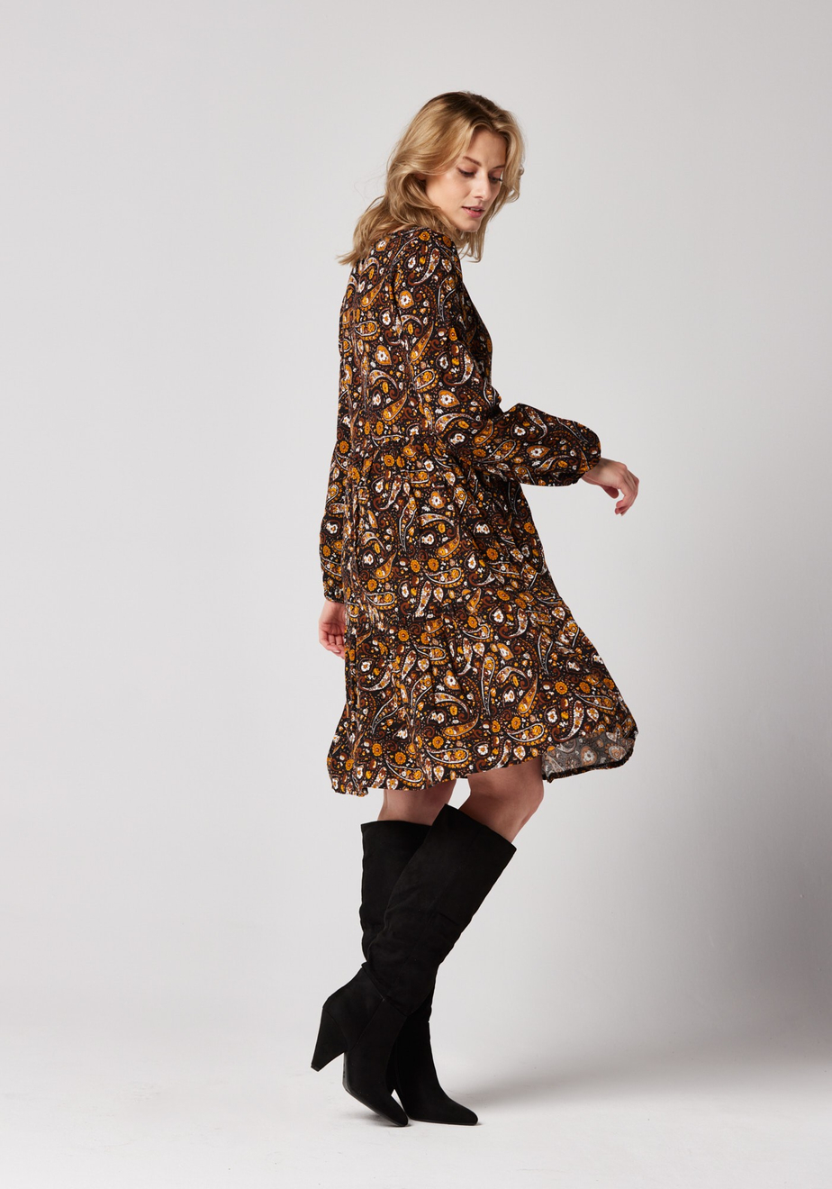 Trapezowa sukienka paisley 1812