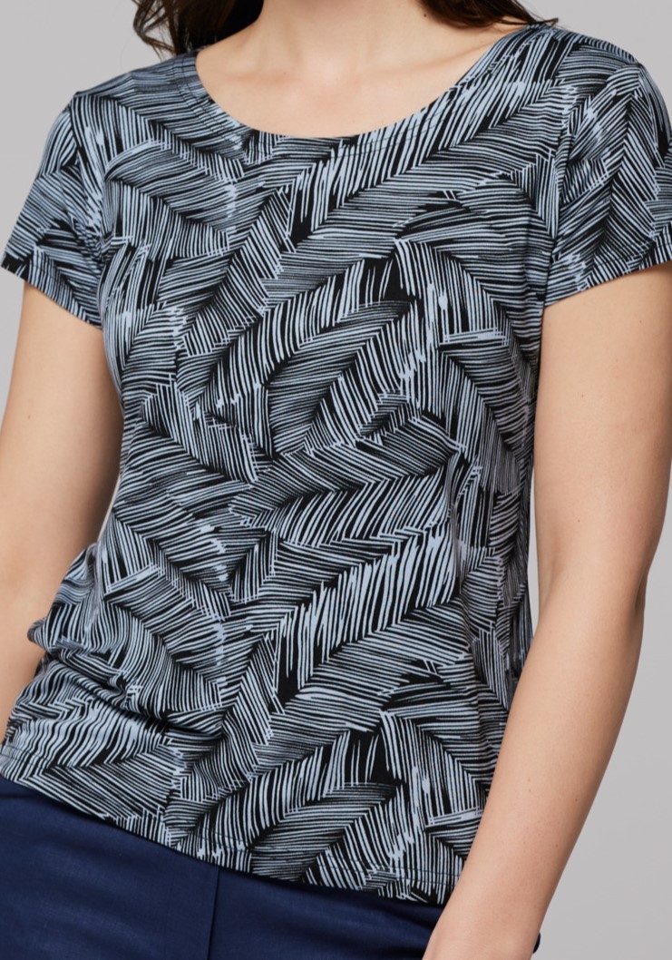 Klasyczny t-shirt w odcieniach niebieskiego 3071