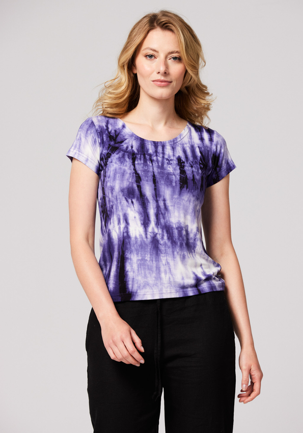 Fioletowa bluzka tie-dye 3243