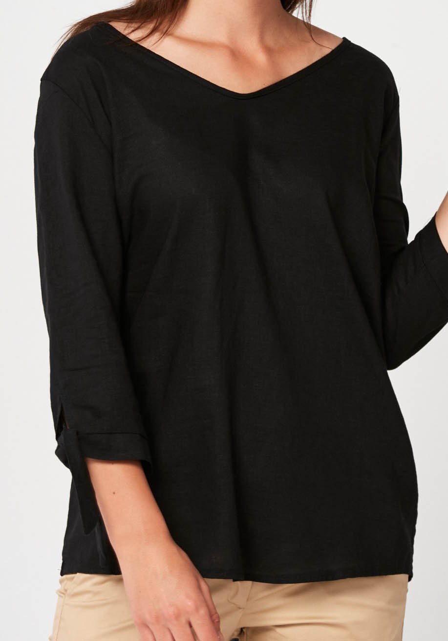 Czarna luźna Tunika 3303