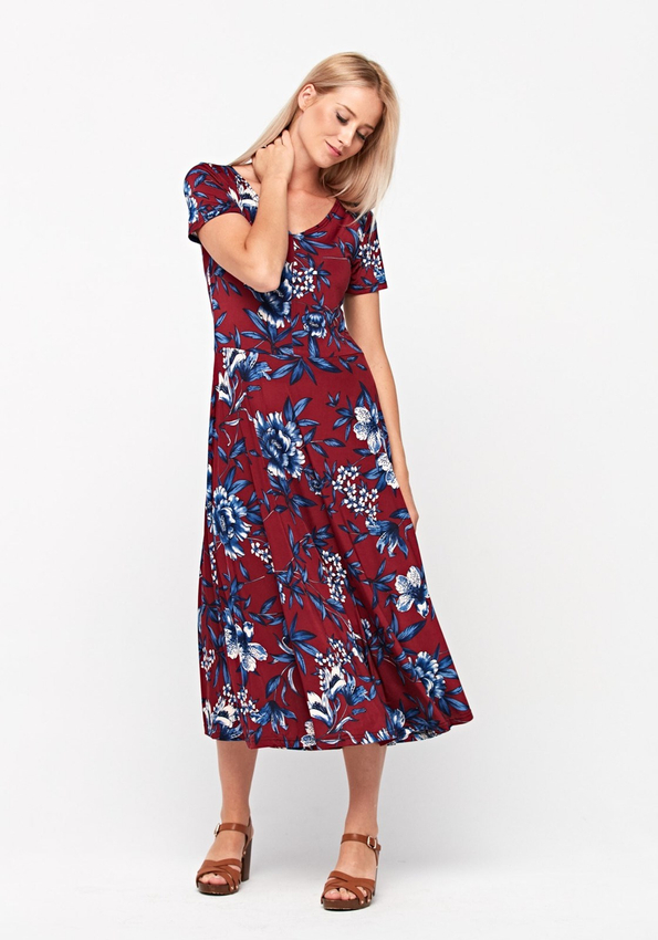 Sukienka w niebieskie kwiaty 1299