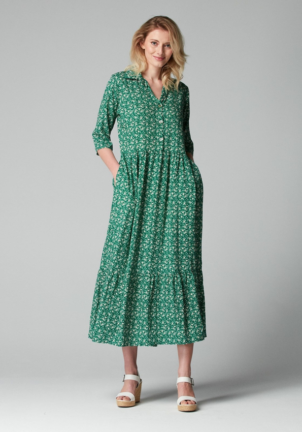 Zielona koszulowa sukienka 1237