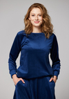 Welurowa niebieska bluza 3050