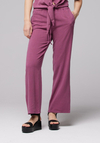 Wiskozowo-lniane różowe spodnie 5036
