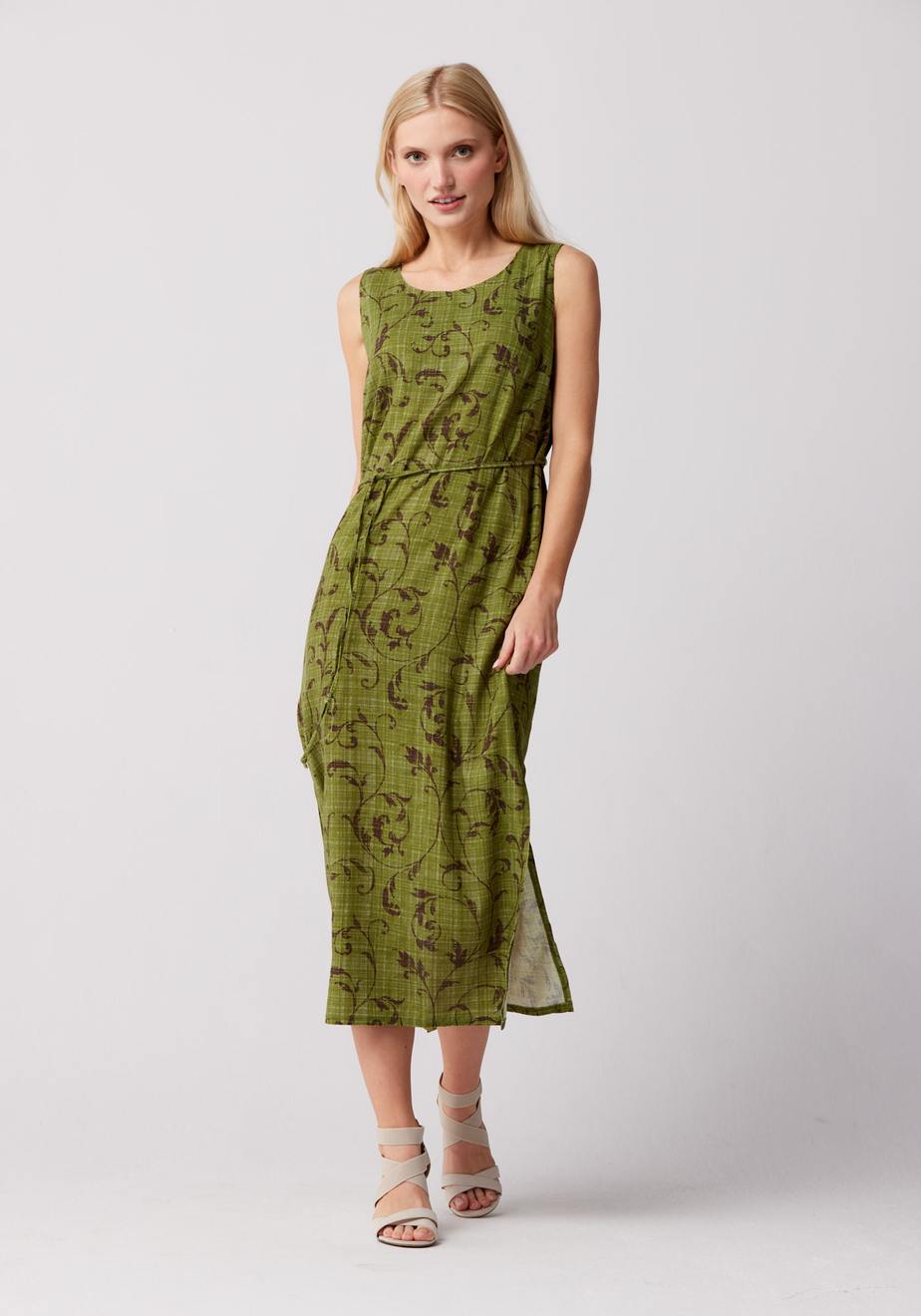 Midi wiązana sukienka 1316