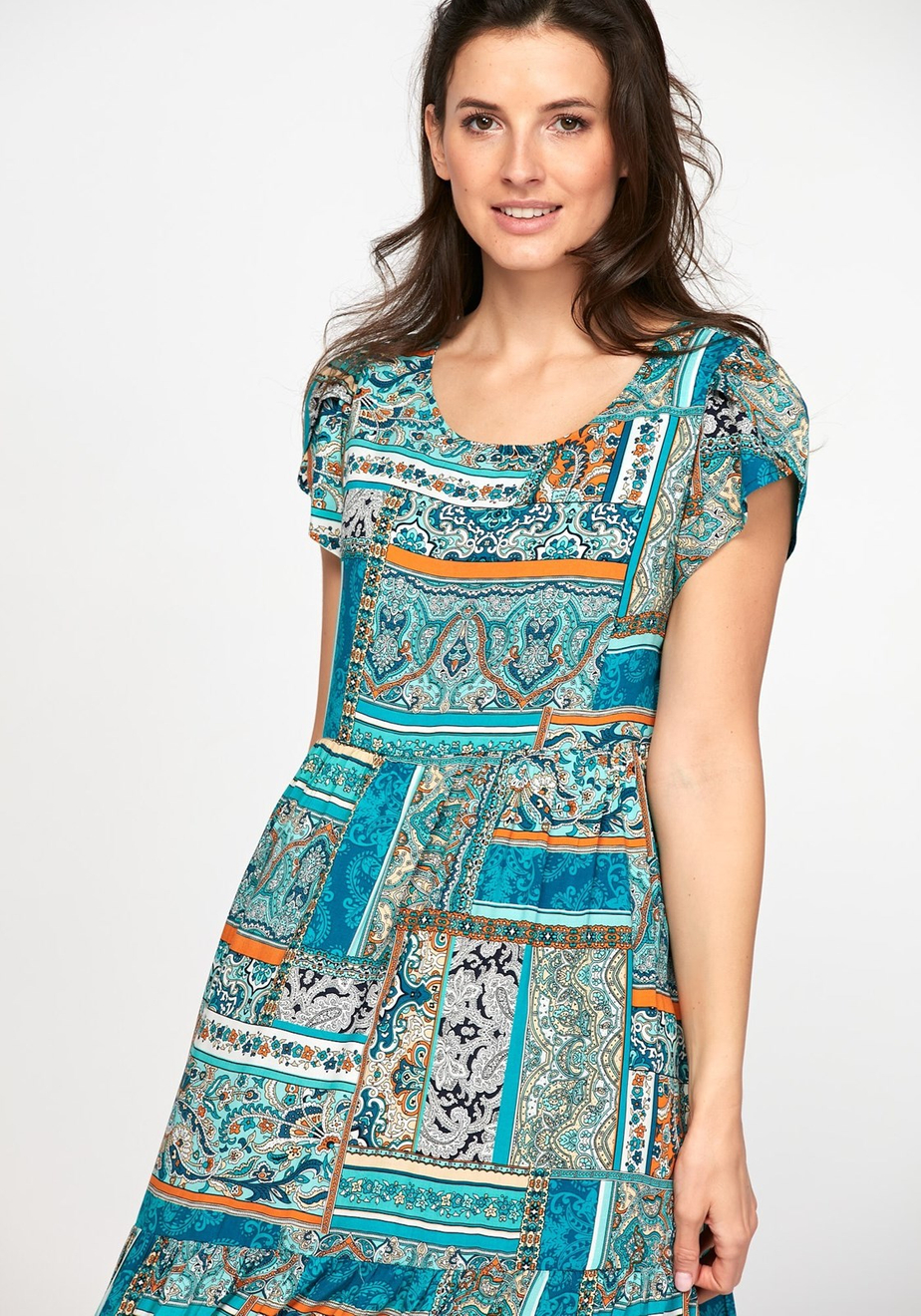 Sukienka niebieska maxi 1168