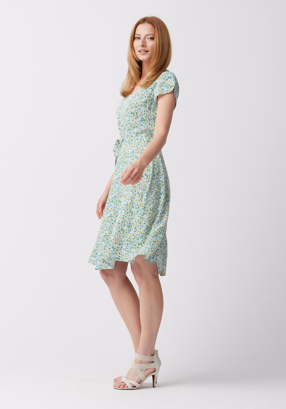 Wiskozowa sukienka łączka 1011