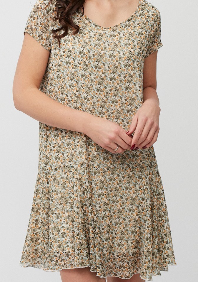 Beżowa sukienka łączka 1776