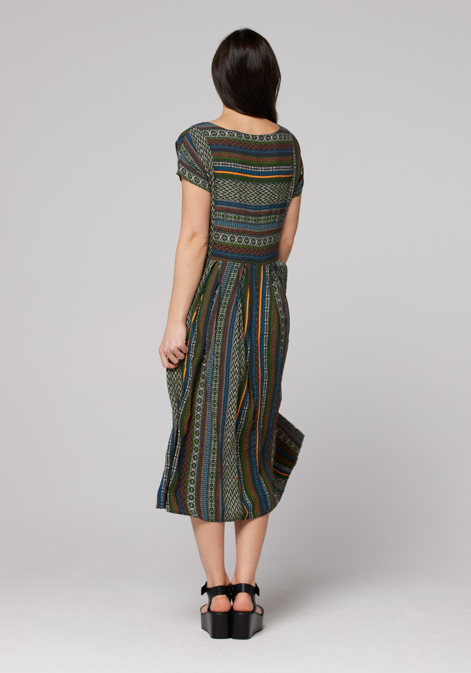 Wiskozowa sukienka w paski 1108