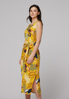 Żółta sukienka midi 1125