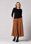 Brązowa spódnica midi 2035