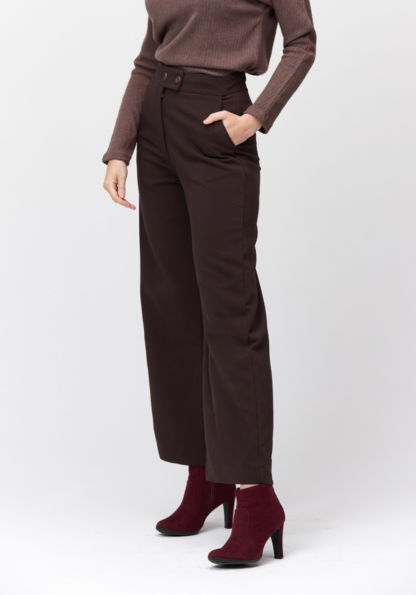 Proste czekoladowe spodnie 5165