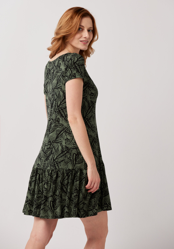 Wiskozowa ciemnozielona sukienka 1295