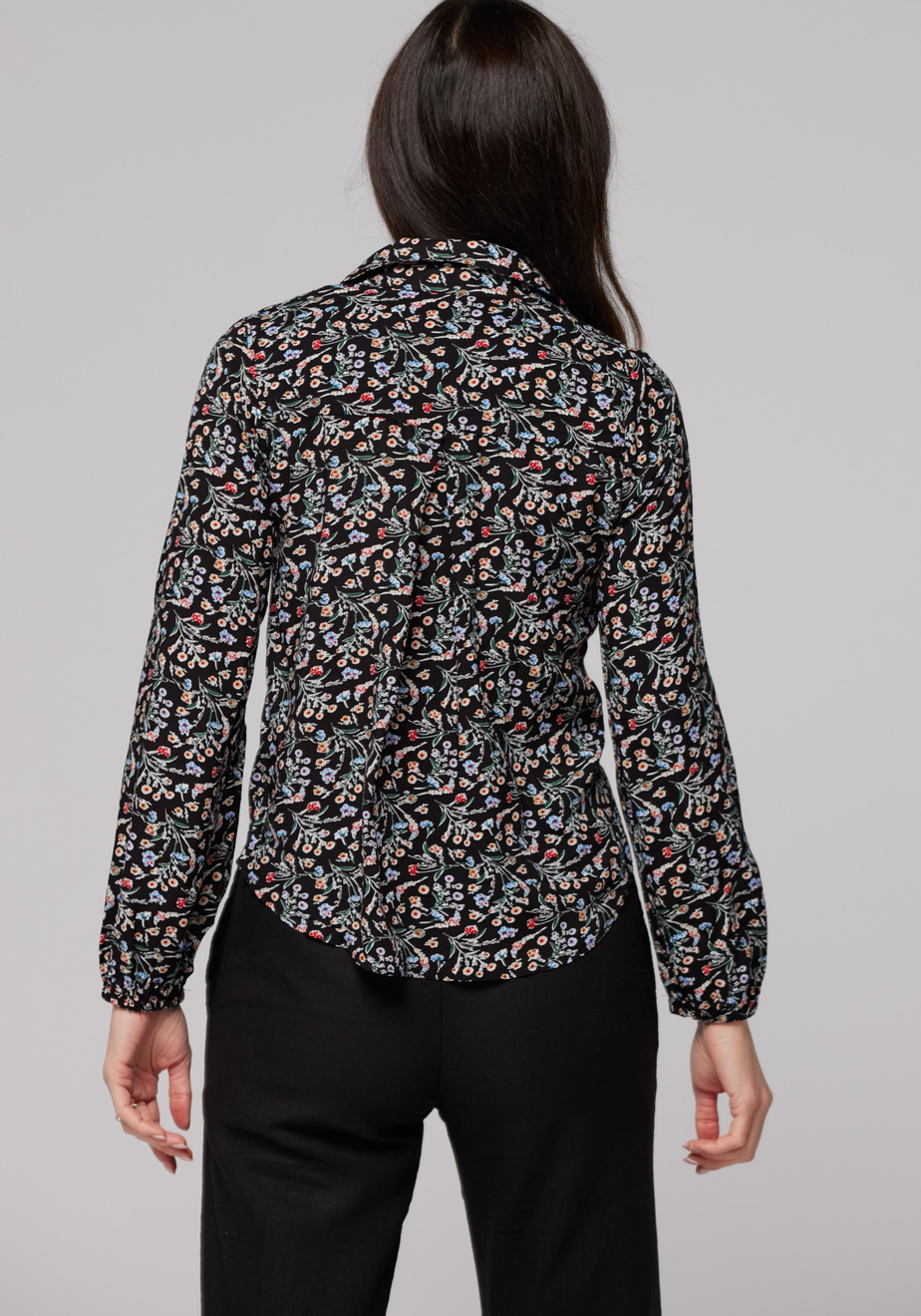 Czarna koszula w kwiatki 3031