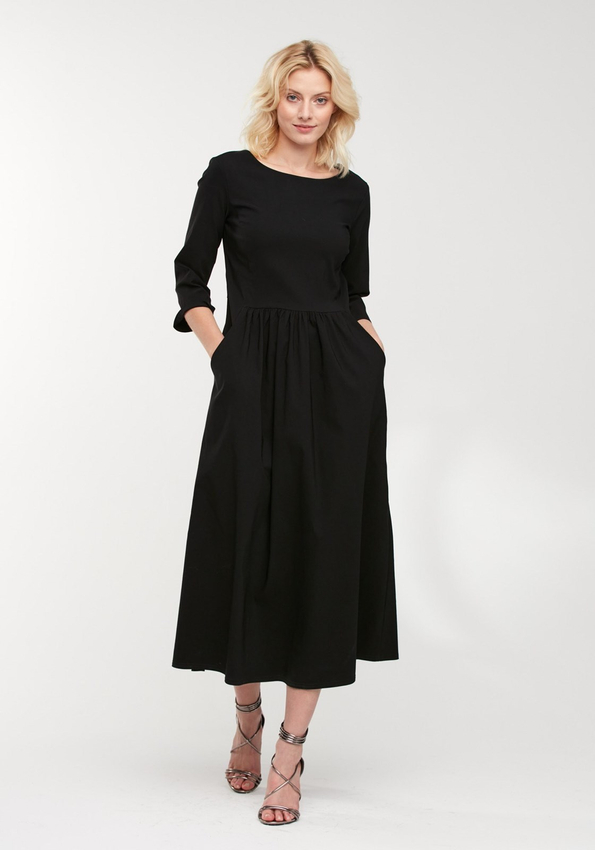 Midi czarna sukienka 1781