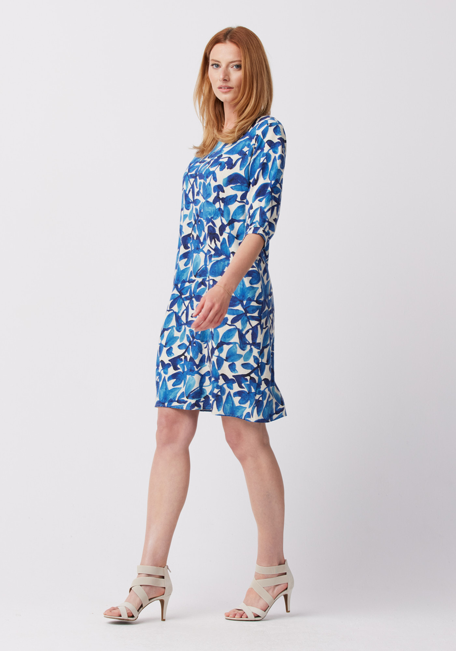 Prosta sukienka z lnem 1307