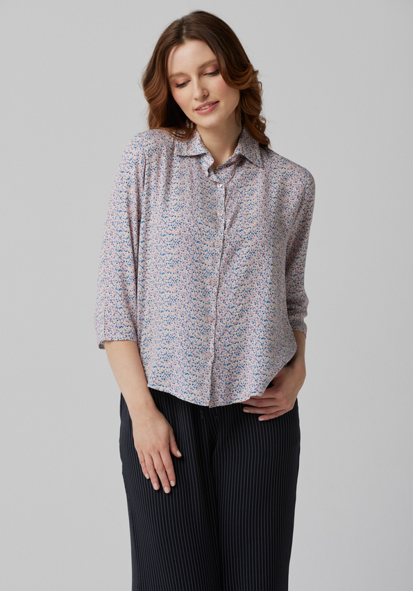 Różowo-niebieska koszula 3230