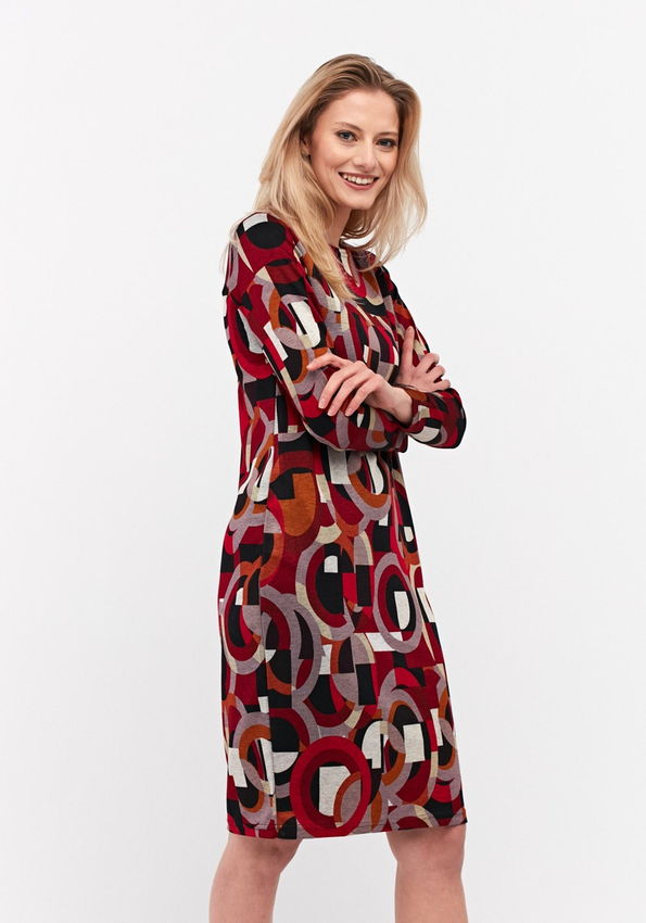 Sukienka w geometryczny wzór 1309