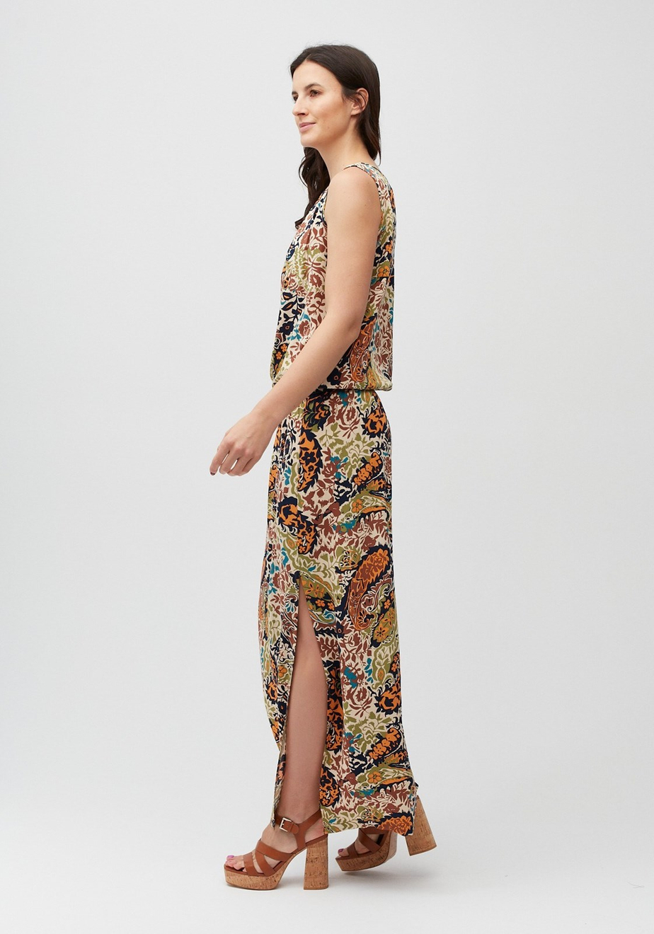 Kolorowa sukienka maxi 1231