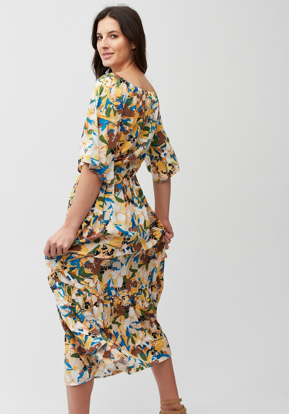 Midi kwiatowa sukienka 1164