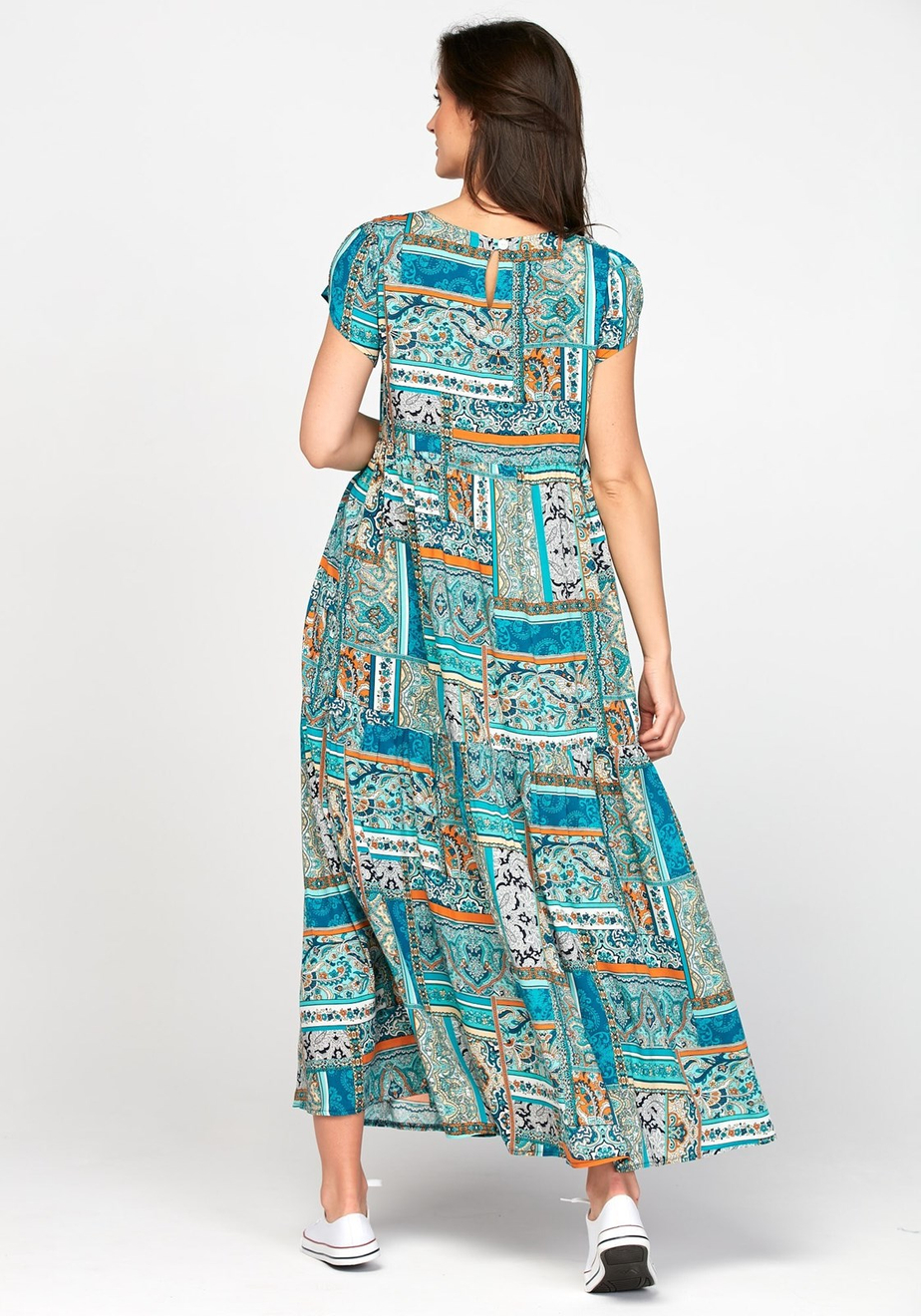 Sukienka niebieska maxi 1168