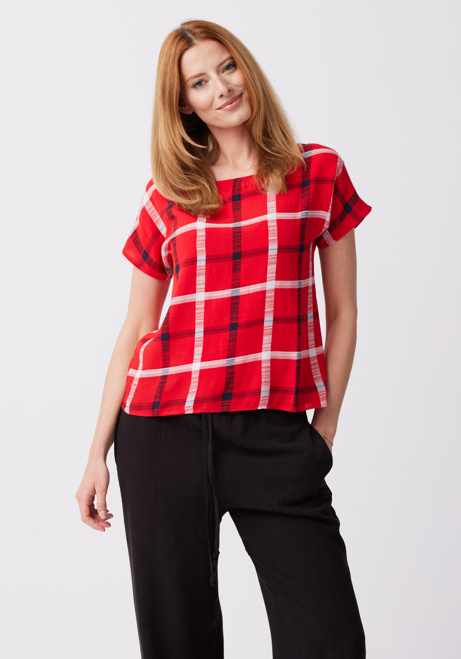 Bluzka w kratkę 3254