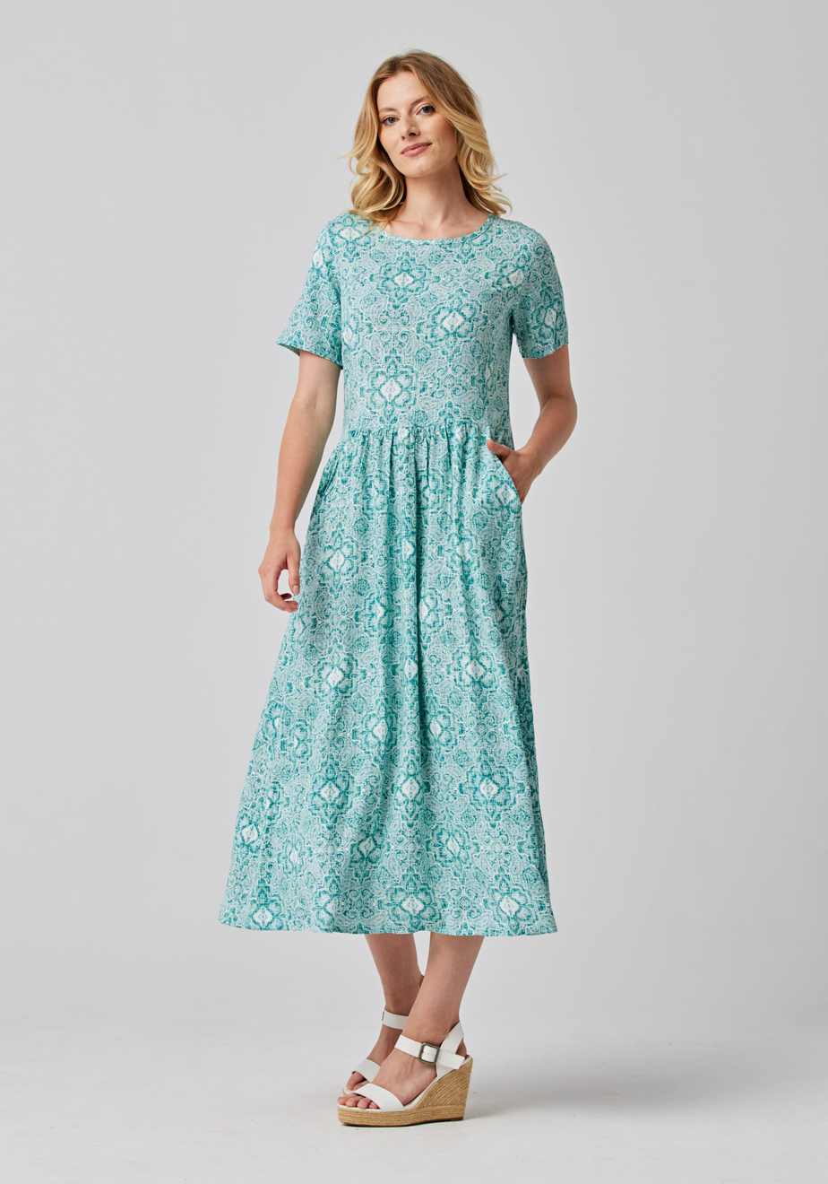 Delikatna zielona sukienka 1155