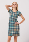 Prosta sukienka w kratę 1283